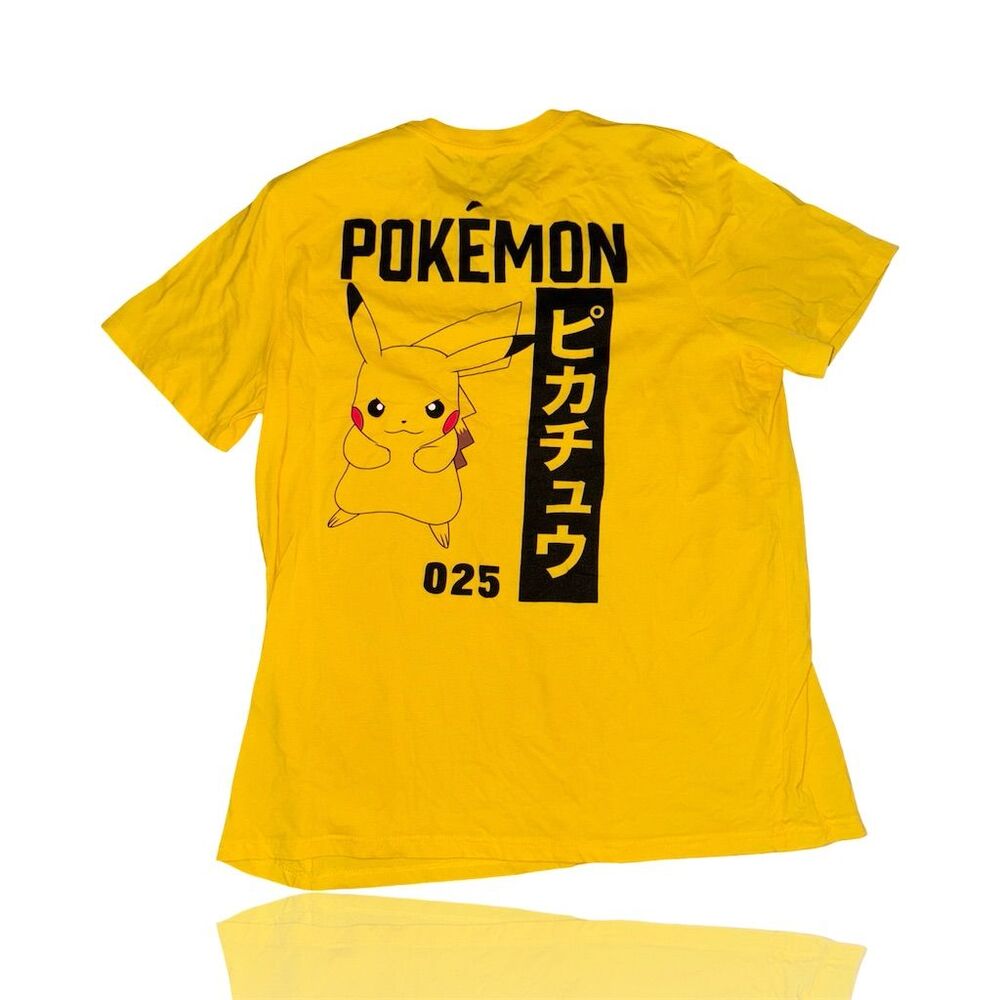 Pokémon Pikachu Men's 2XL Yellow Graphic Print T-Shirt